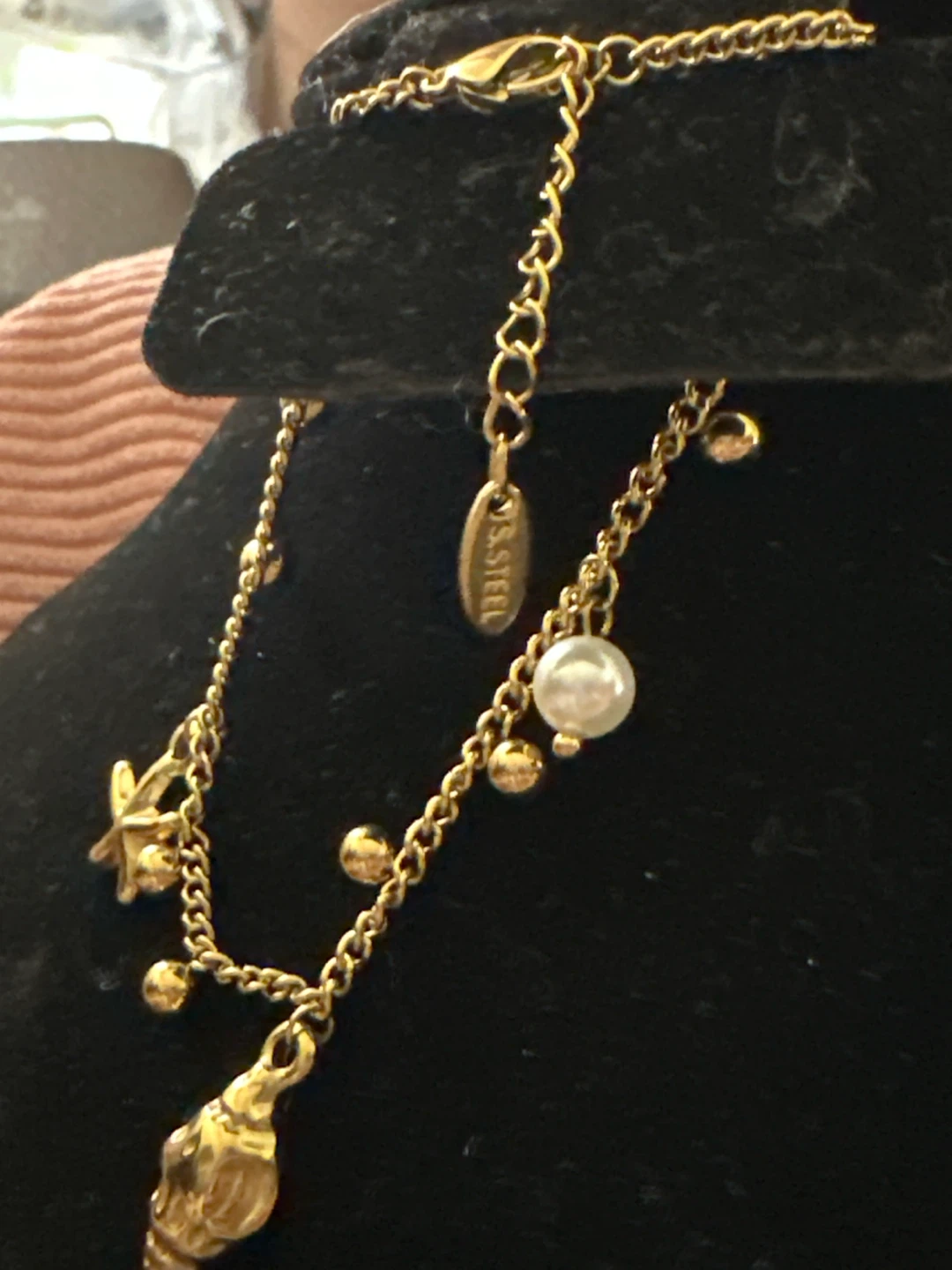 Gold-Tone Stainless Steel Charm Bracelet - photo 2