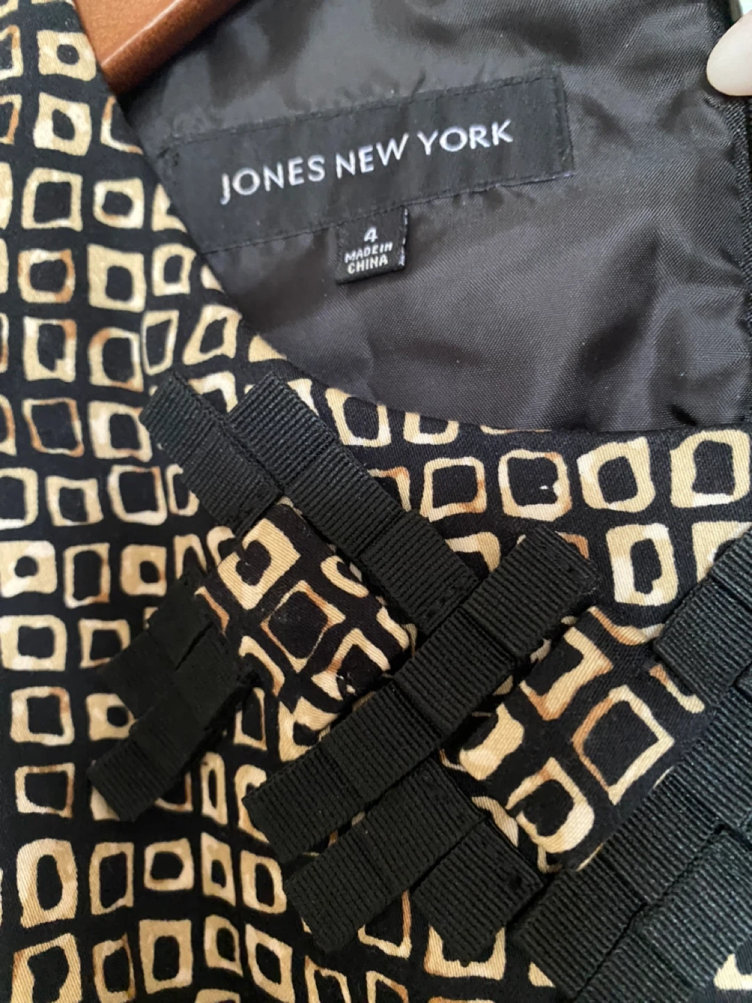 Jones New York Geometric Print Sleeveless Dress Size 4 - photo 4