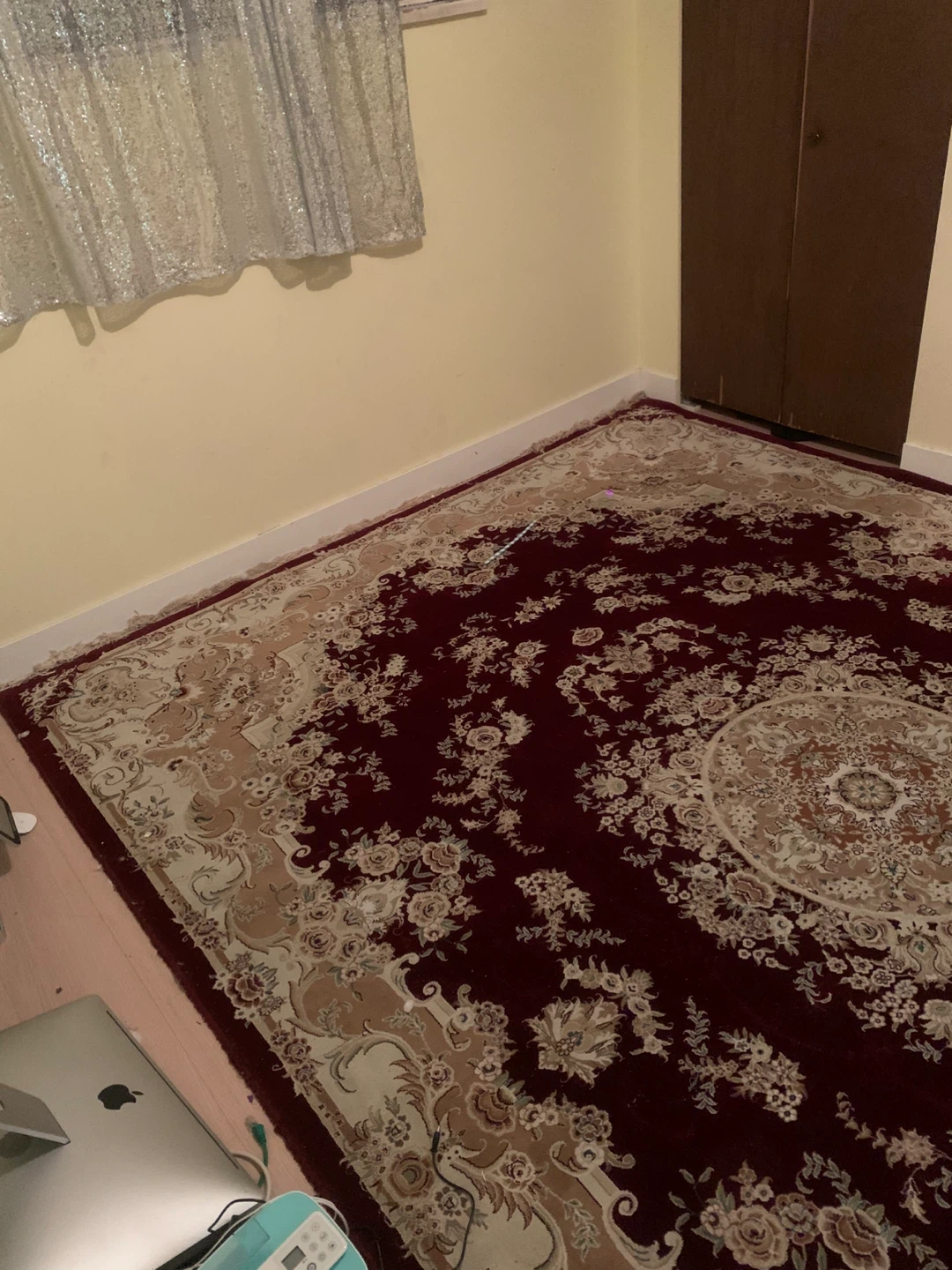Large Traditional Burgundy Floral Area Rug - photo 3