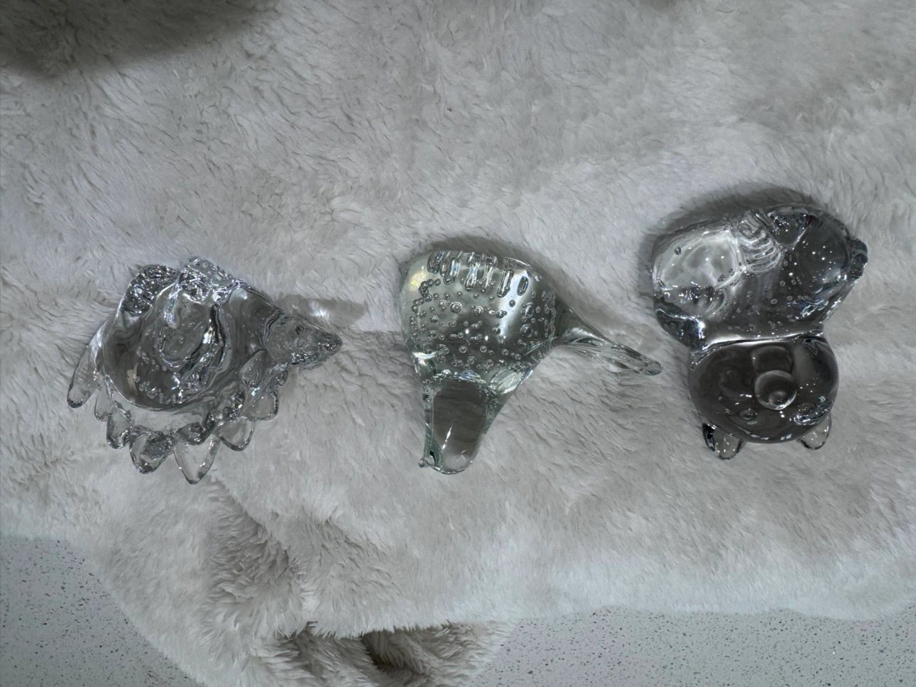 Set of Three Glass Animal Figurines - photo 3