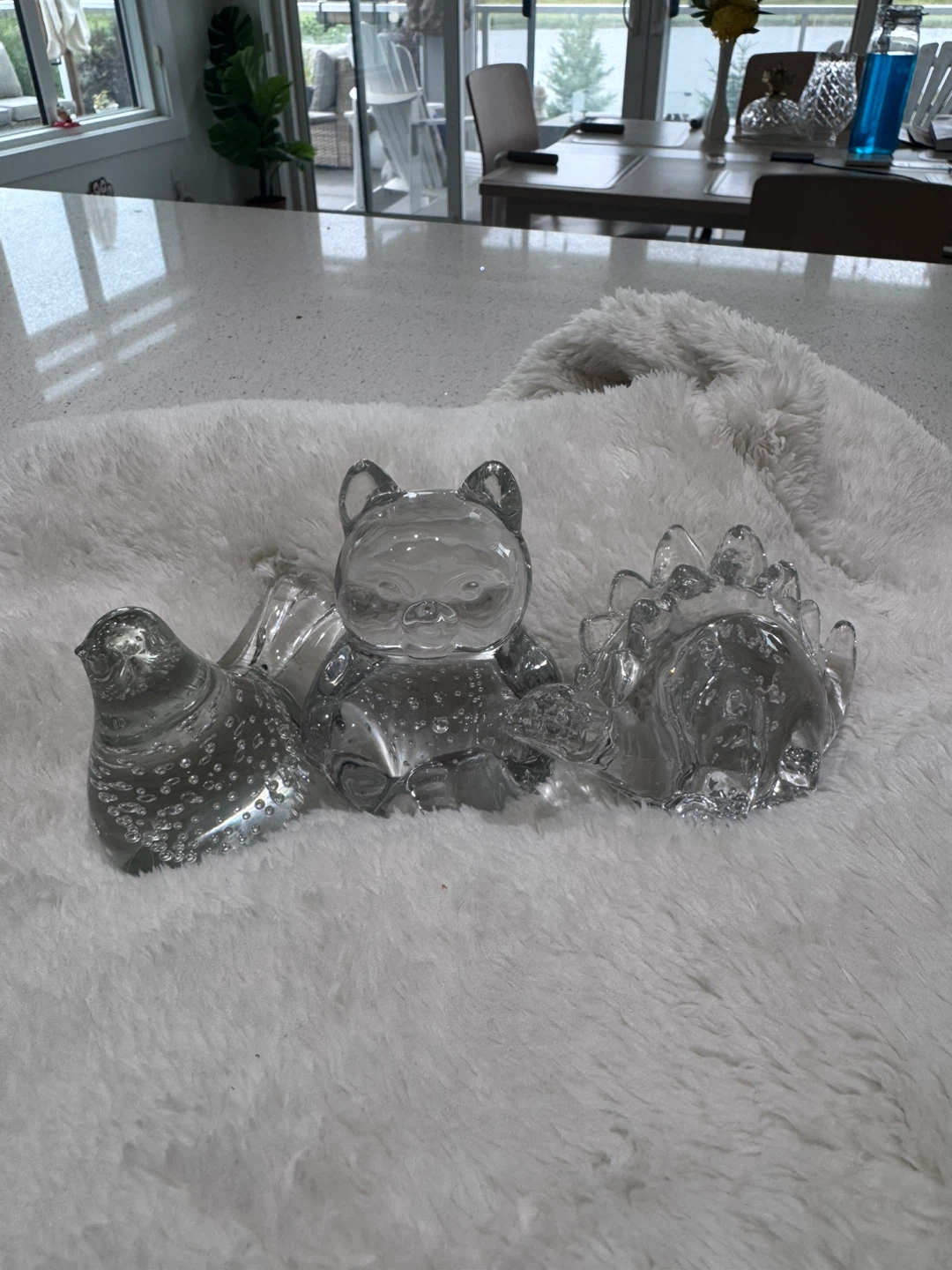 Set of Three Glass Animal Figurines - photo 4