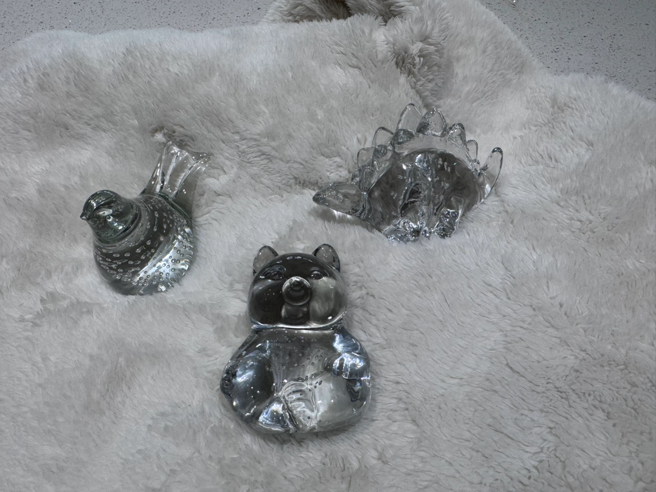 Set of Three Glass Animal Figurines - photo 5