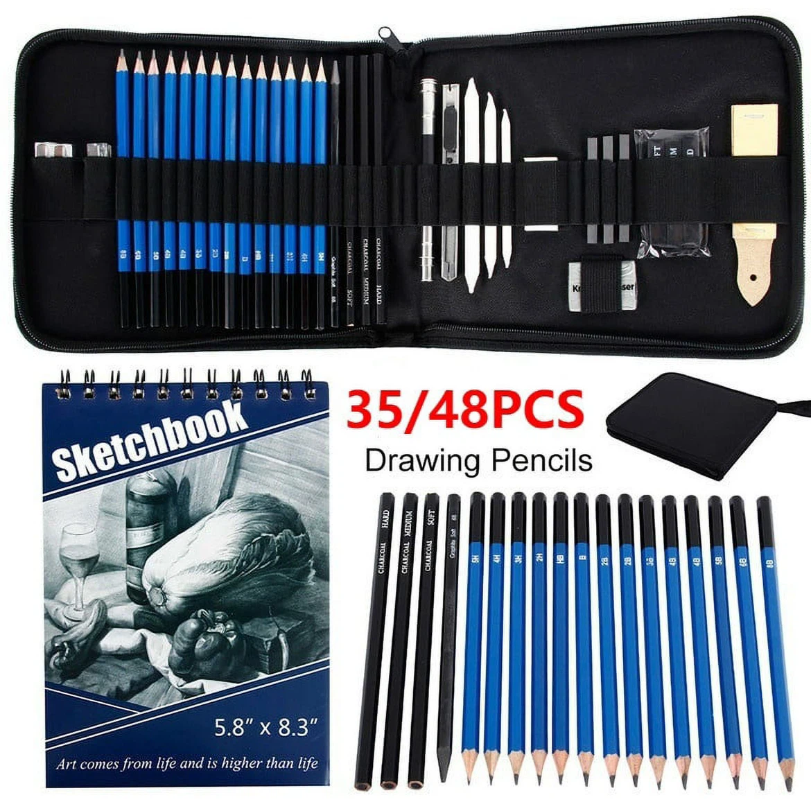 Drawing Pencils and Sketchbook Set