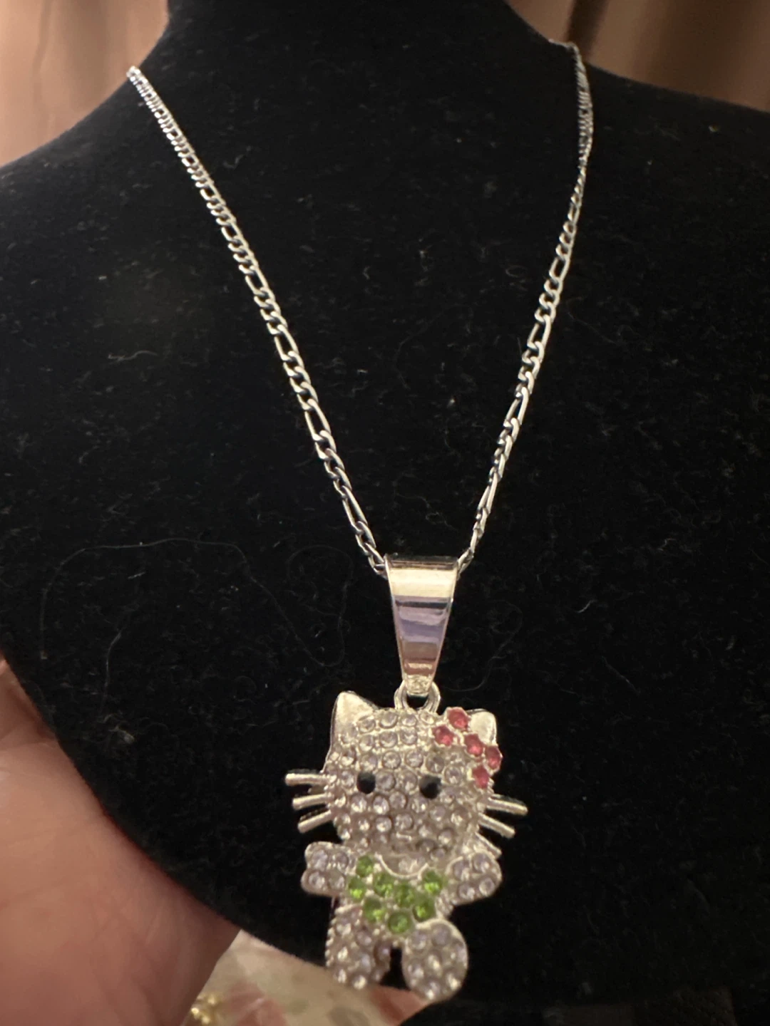 Hello Kitty Rhinestone Pendant Necklace - photo 4