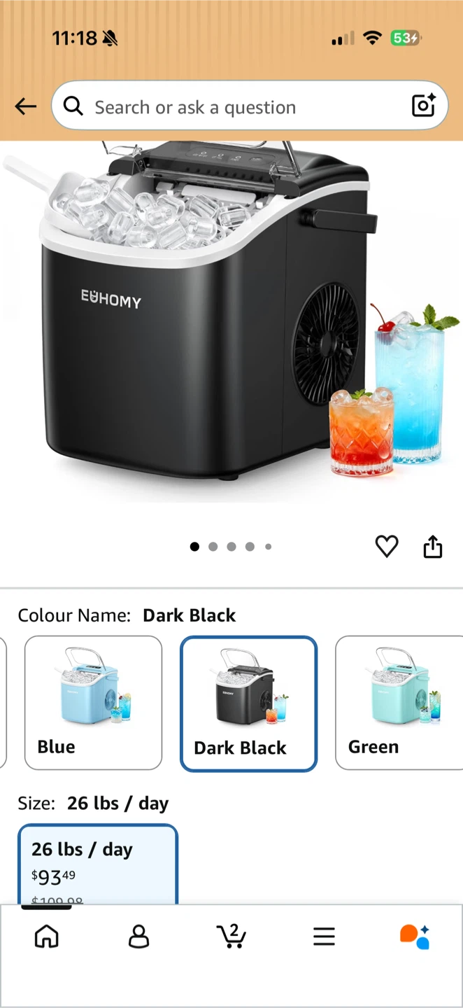 Euhomy Countertop Ice Maker