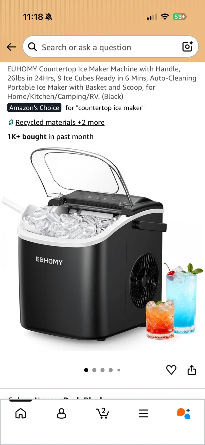 Euhomy Countertop Ice Maker - photo 2