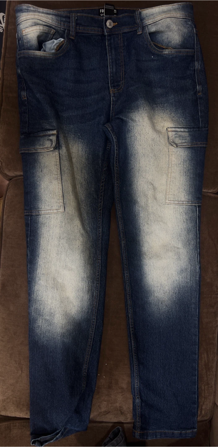 Forever 21 Stacked Skinny Cargo Jeans - Size 34