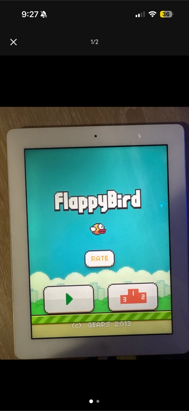 Apple iPad with Flappy Bird installed