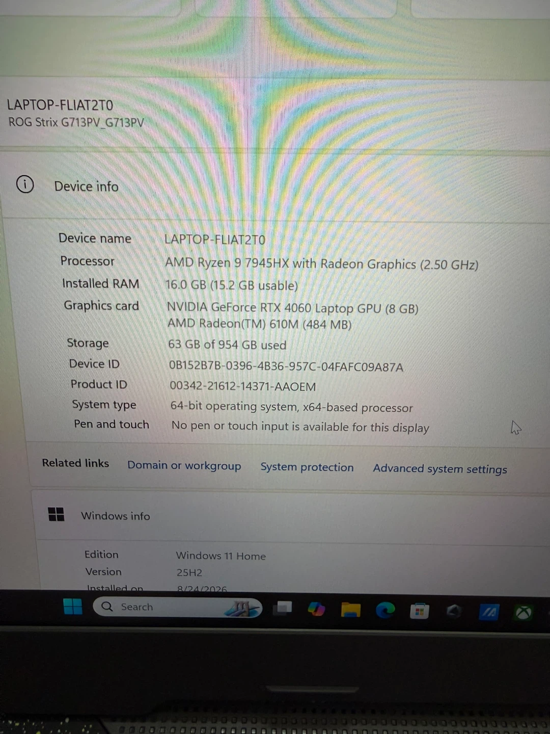 ASUS Gaming Laptop RTX 4060 8GB VRAM Like New 16GB RAM 1TB SSD - photo 2