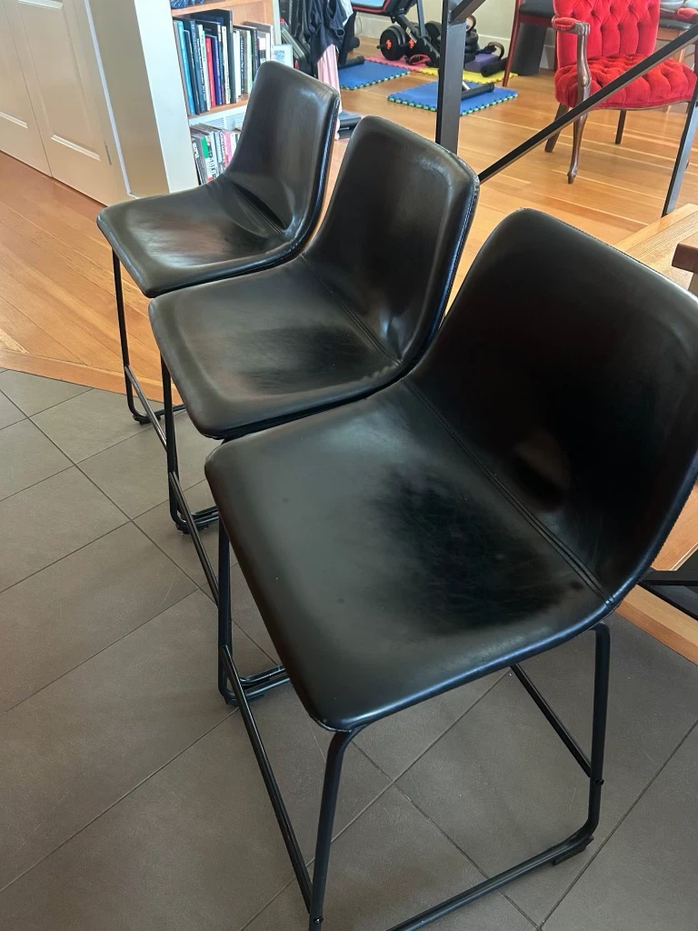 Set of 3 bar style chairs
