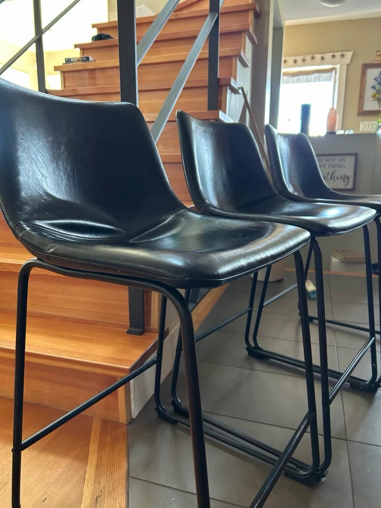 Set of 3 bar style chairs - photo 2