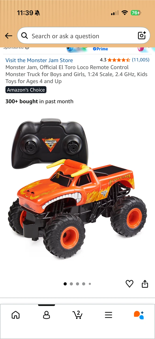 Monster Jam El Toro Loco Remote Control Truck