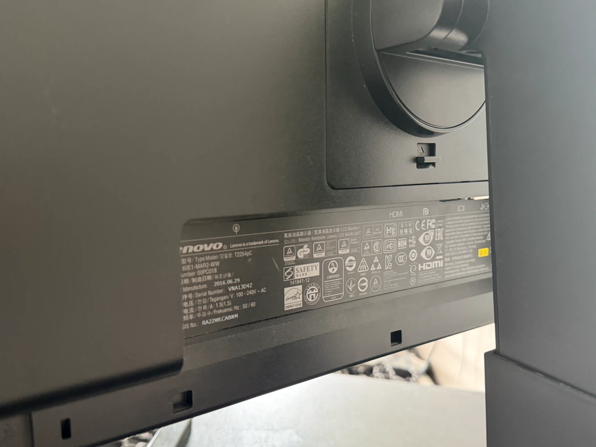 Lenovo ThinkVision T2254pC 22 inch Monitor