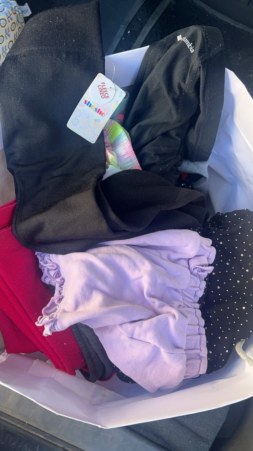 Assorted children's leggings and pants bundle