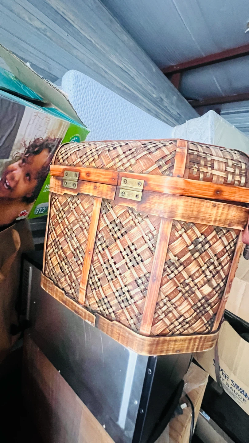 Woven Basket with Green & Blue Buckets - photo 3