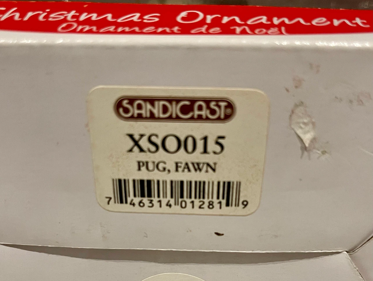 Sandicast Fawn Pug Christmas Ornament - photo 5