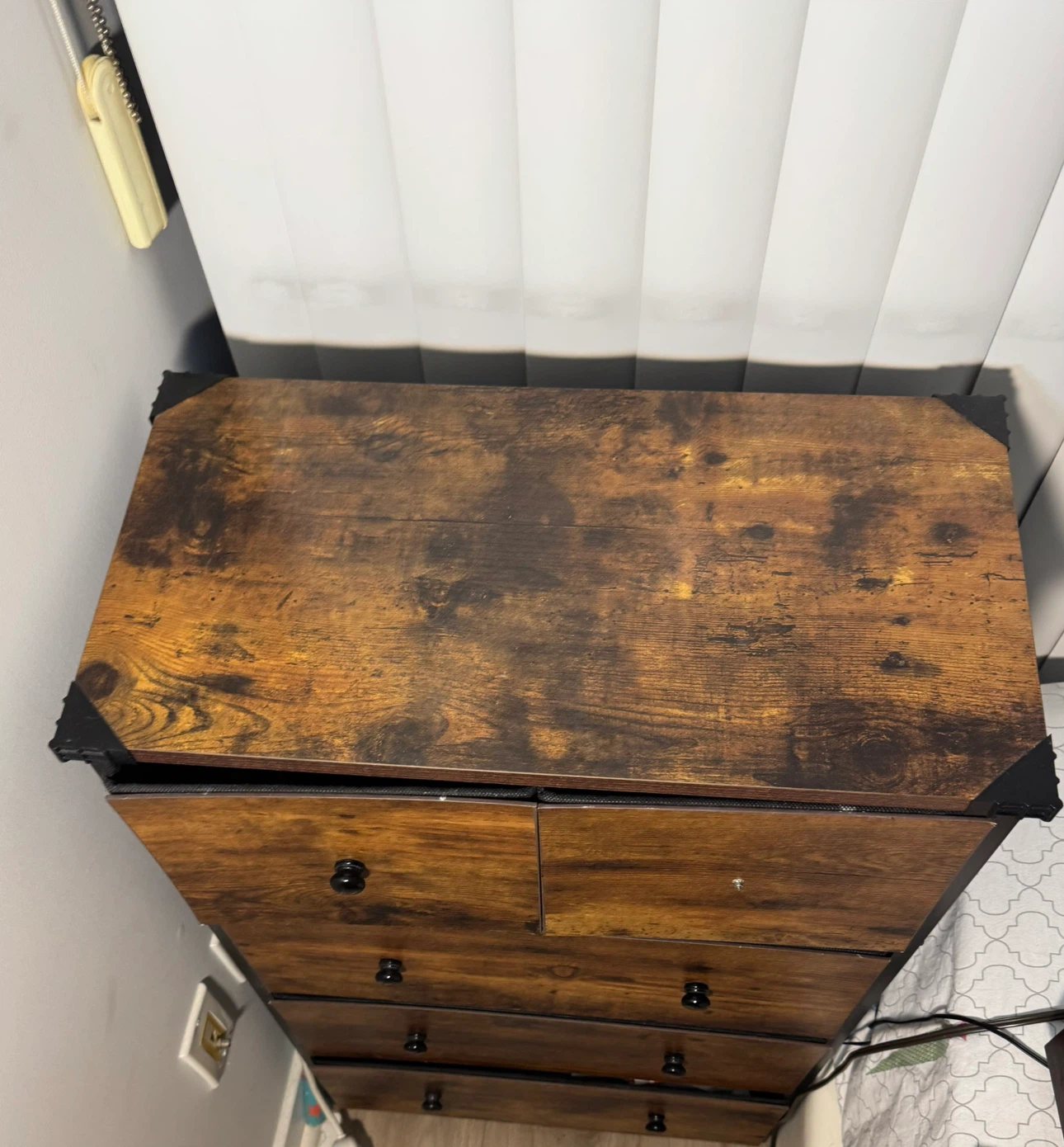 Rustic Fabric 5-Drawer Dresser - photo 2