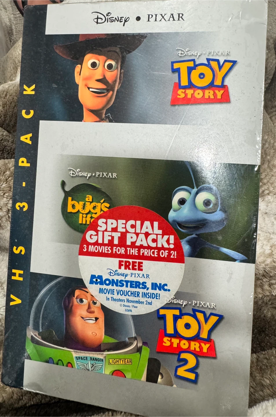 Disney Pixar 3-Pack VHS: Toy Story, A Bug's Life, Toy Story 2