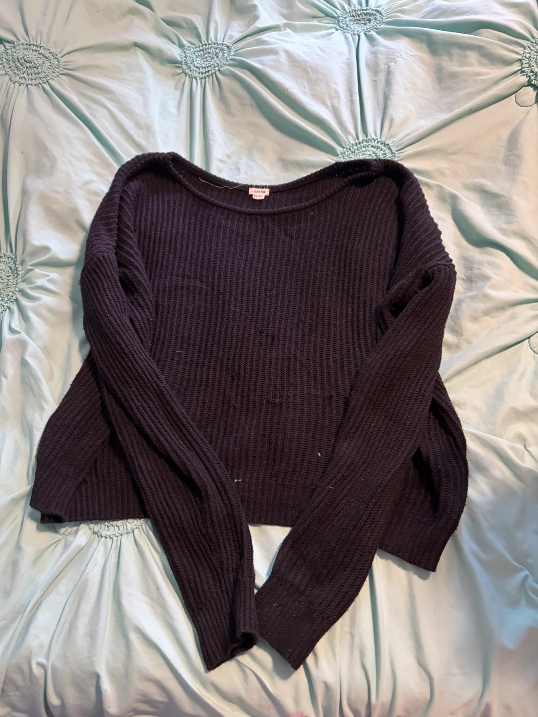 Garage black ribbed sweater