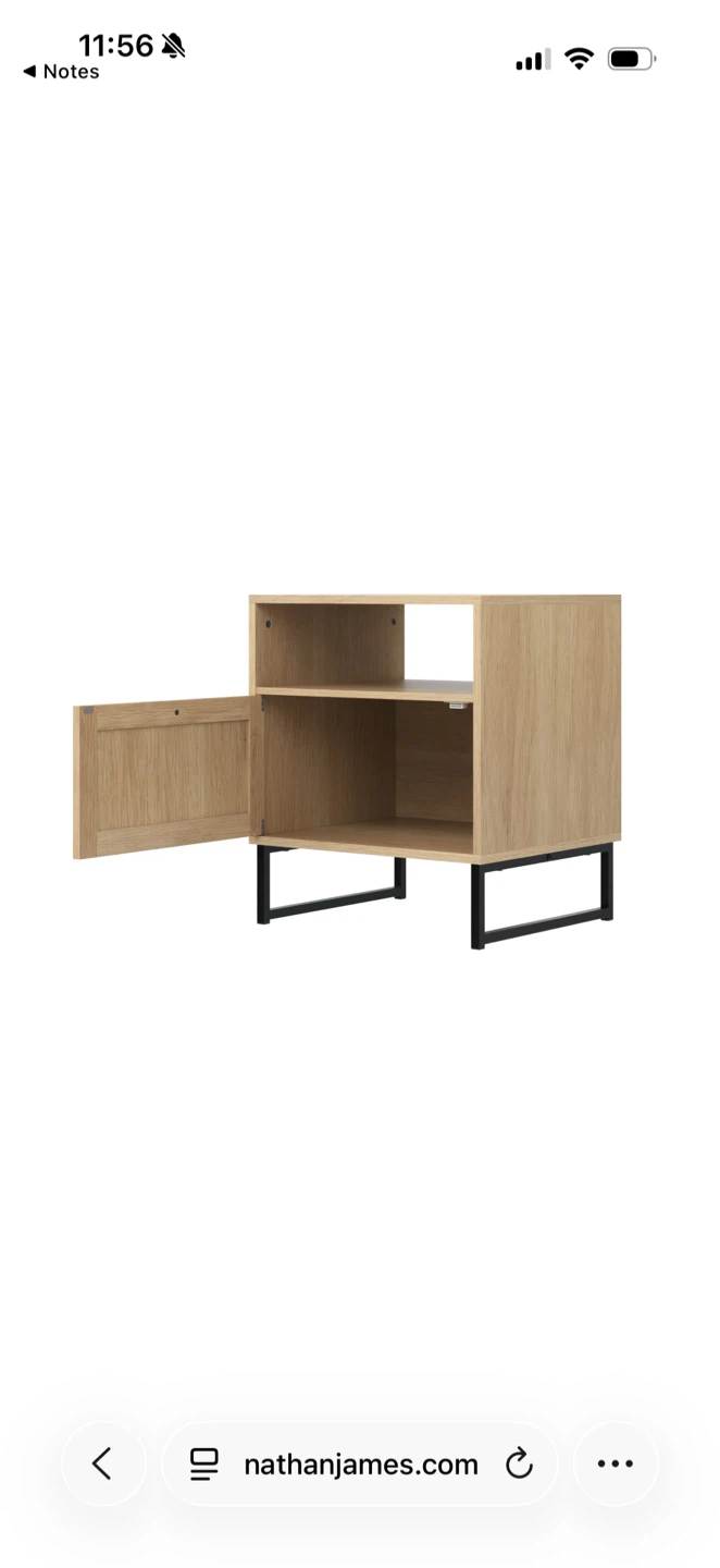 Modern Wood and Rattan Nightstands (2x) - photo 5