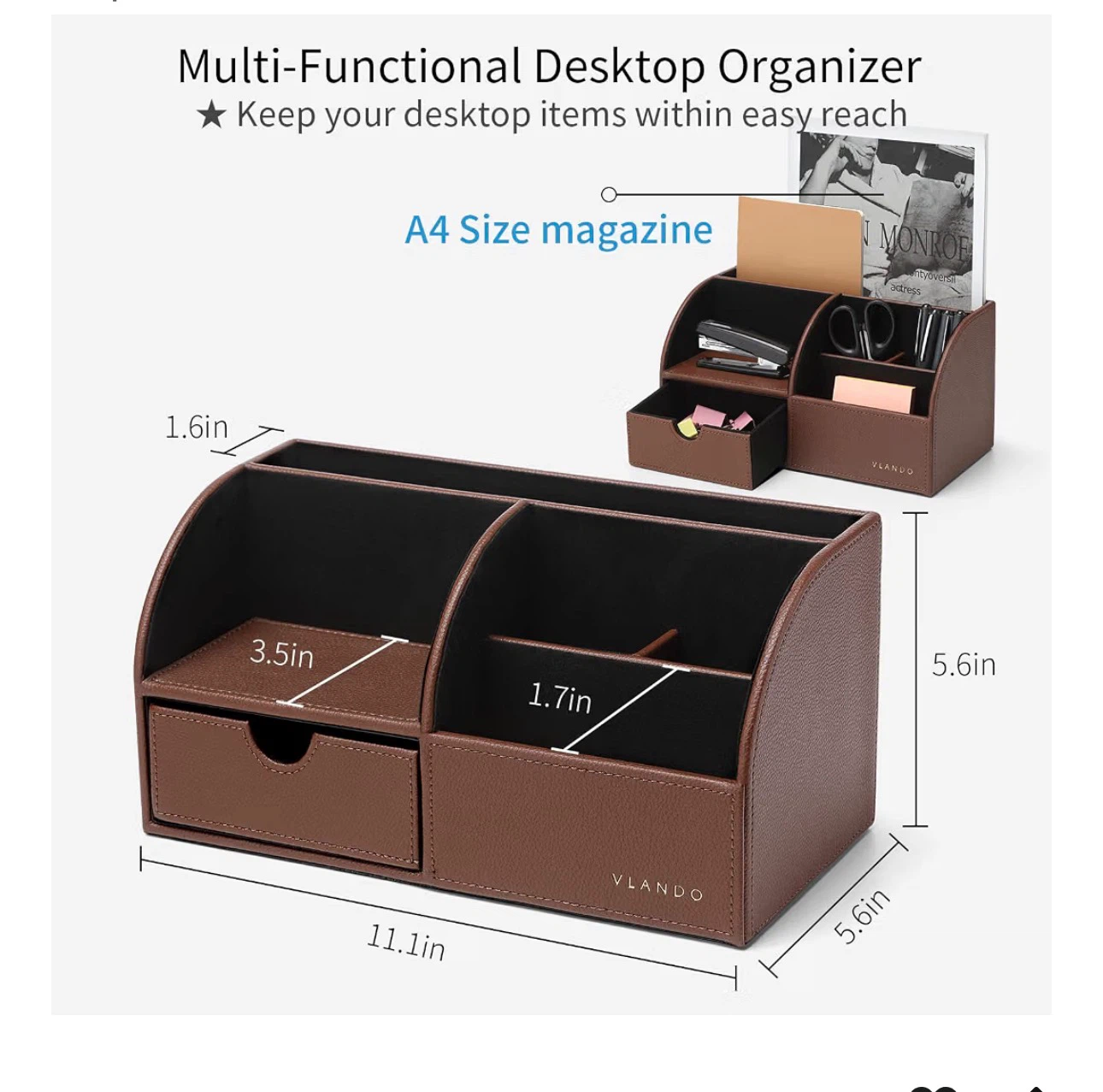 Vlando Multi-Functional Desktop Organizer - photo 4