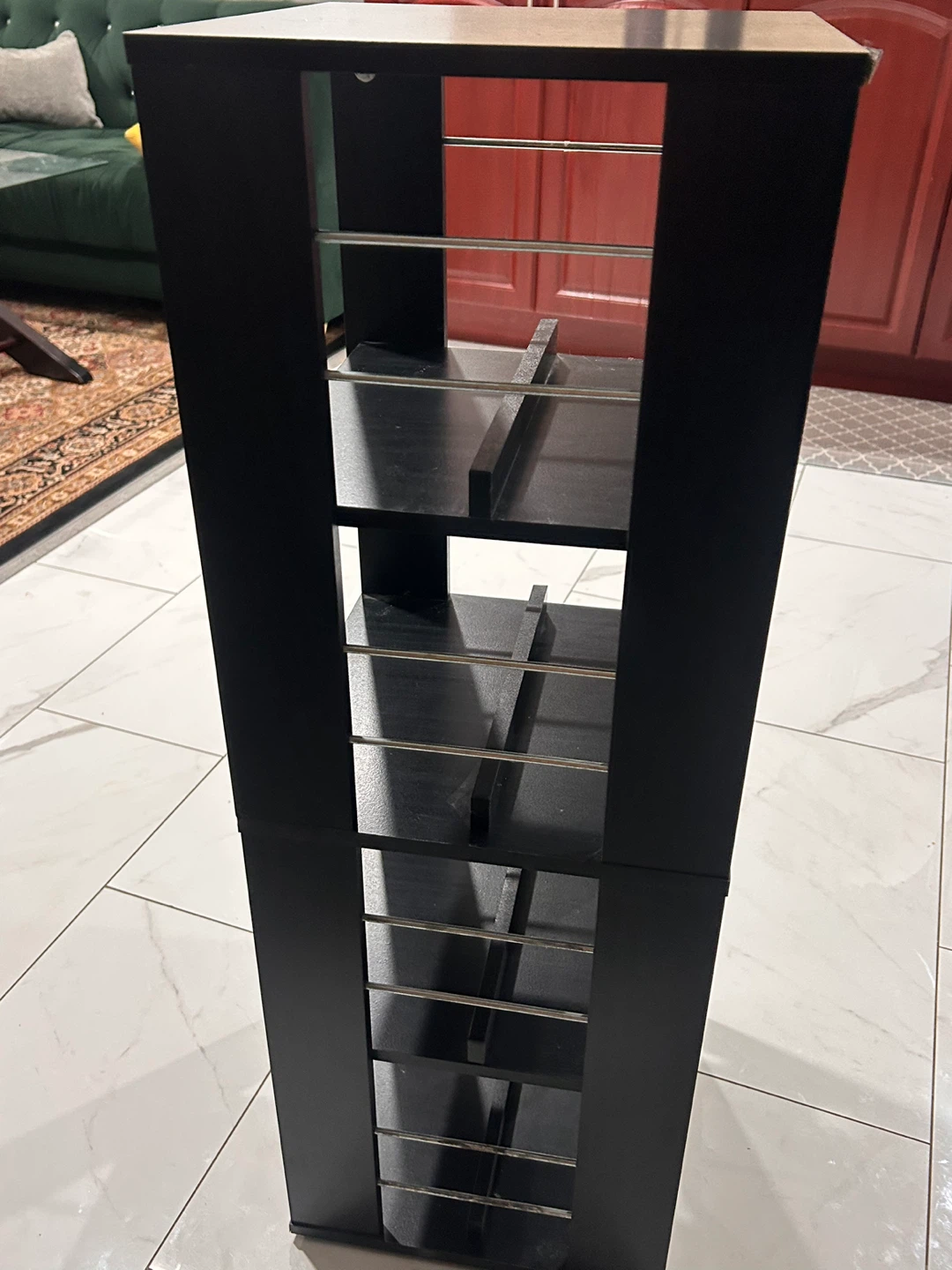 Black 4-Tier Slim Storage Shelf - photo 2