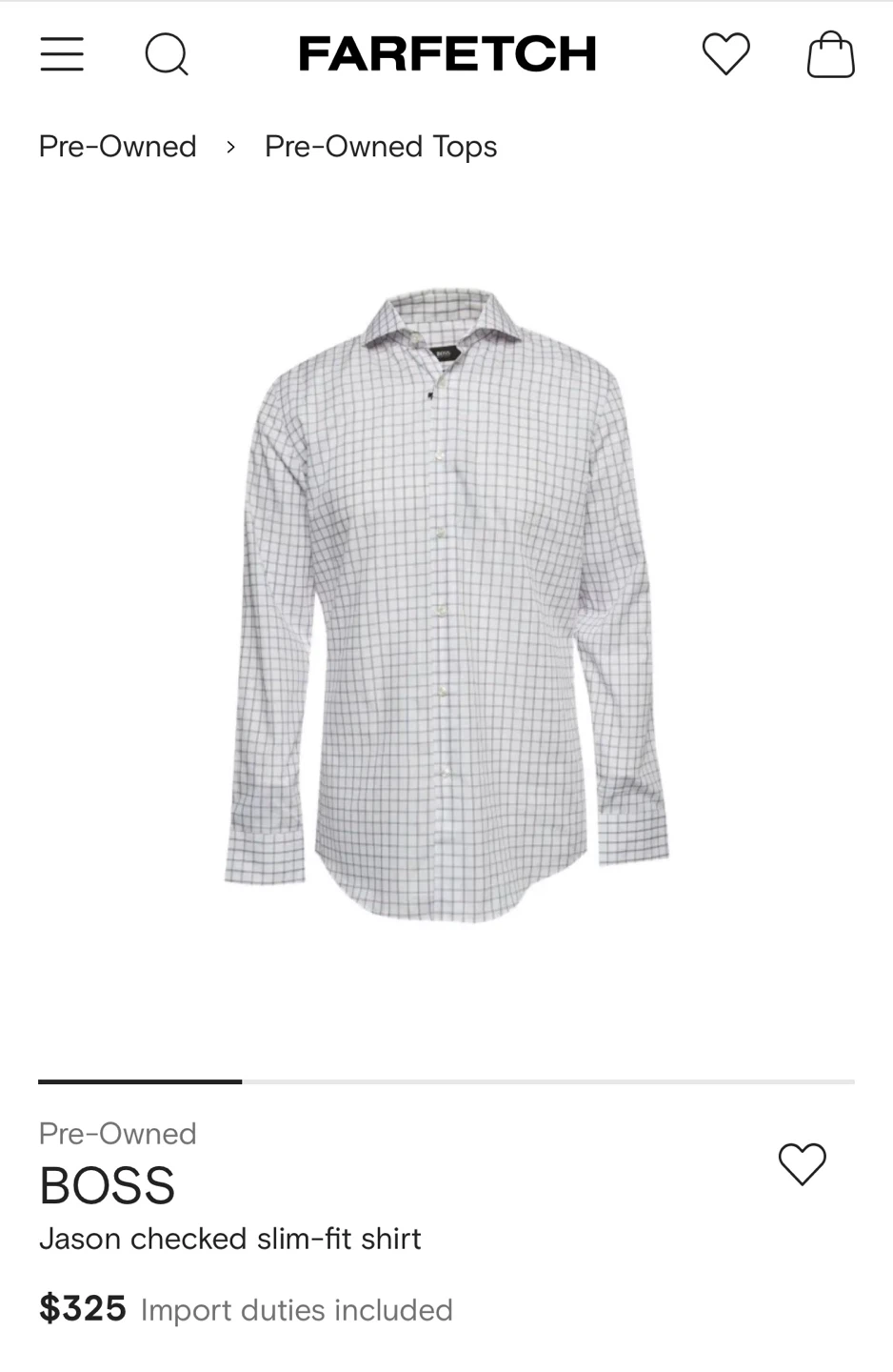 BOSS Jason checked slim-fit shirt 198$ (M) - photo 5