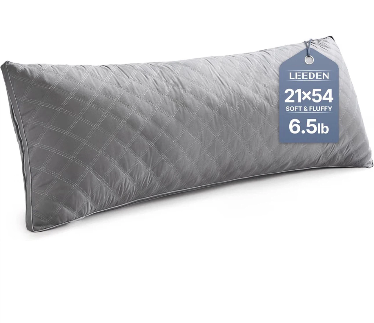 LEEDEN Grey Body Pillow 21x54 - photo 2