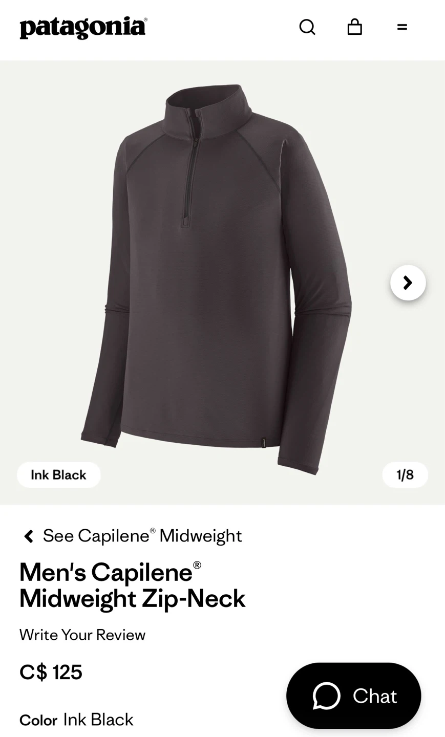 Patagonia patagonia capilene midweight zip neck 125$ (M) - photo 5
