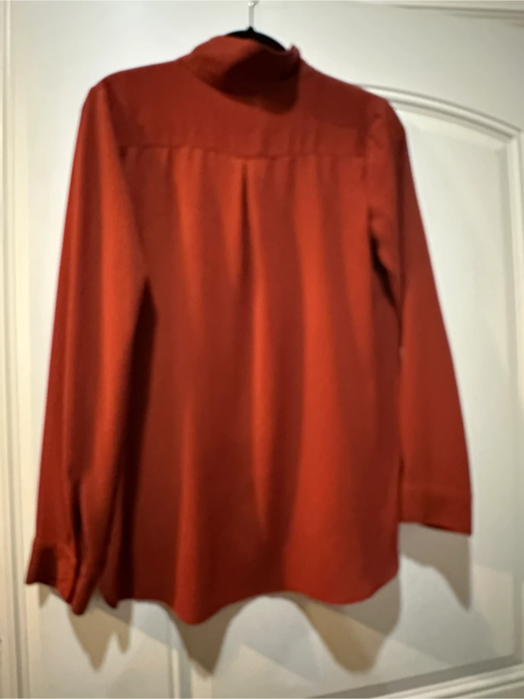 Forever 21 Rust Lace-Up Long Sleeve Blouse - photo 3