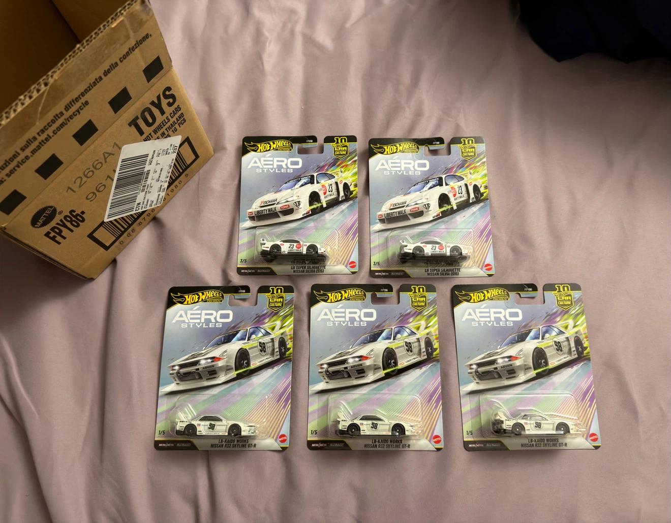 Hot Wheels Aero Styles Nissan Set