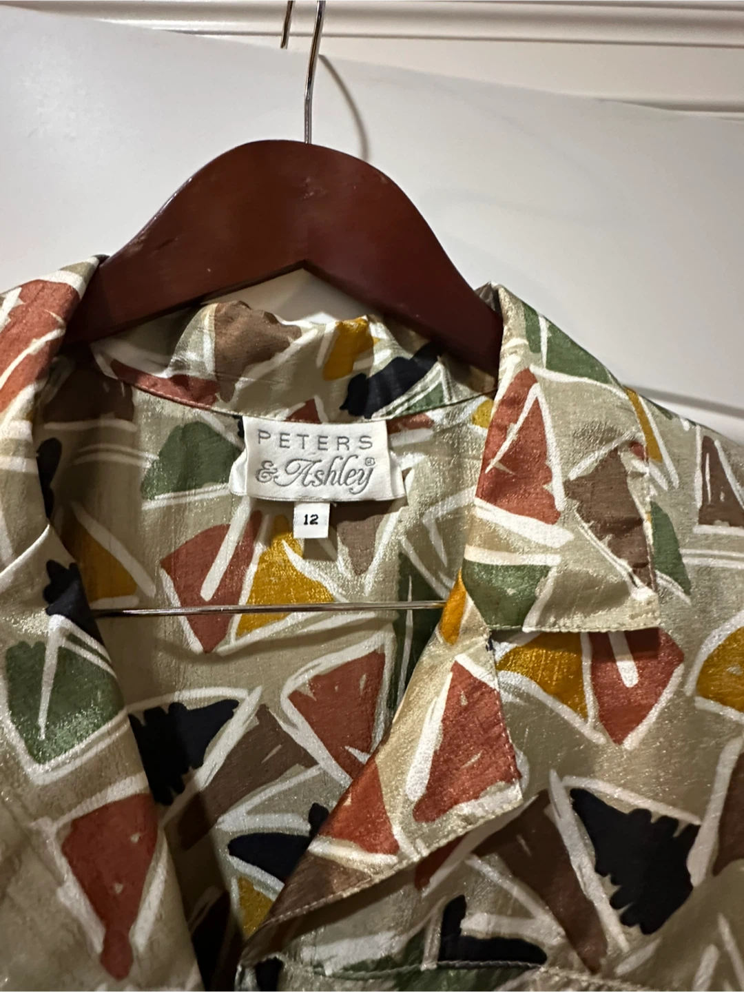 Peters & Ashley Geometric Print Button-Down Shirt - photo 2