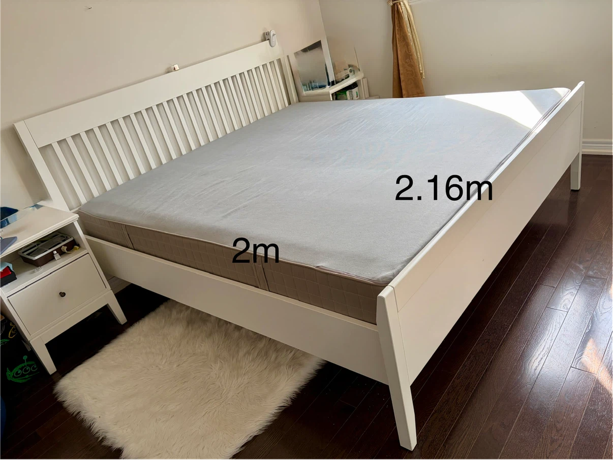 IKEA King size Bed Frame with Slatted Base