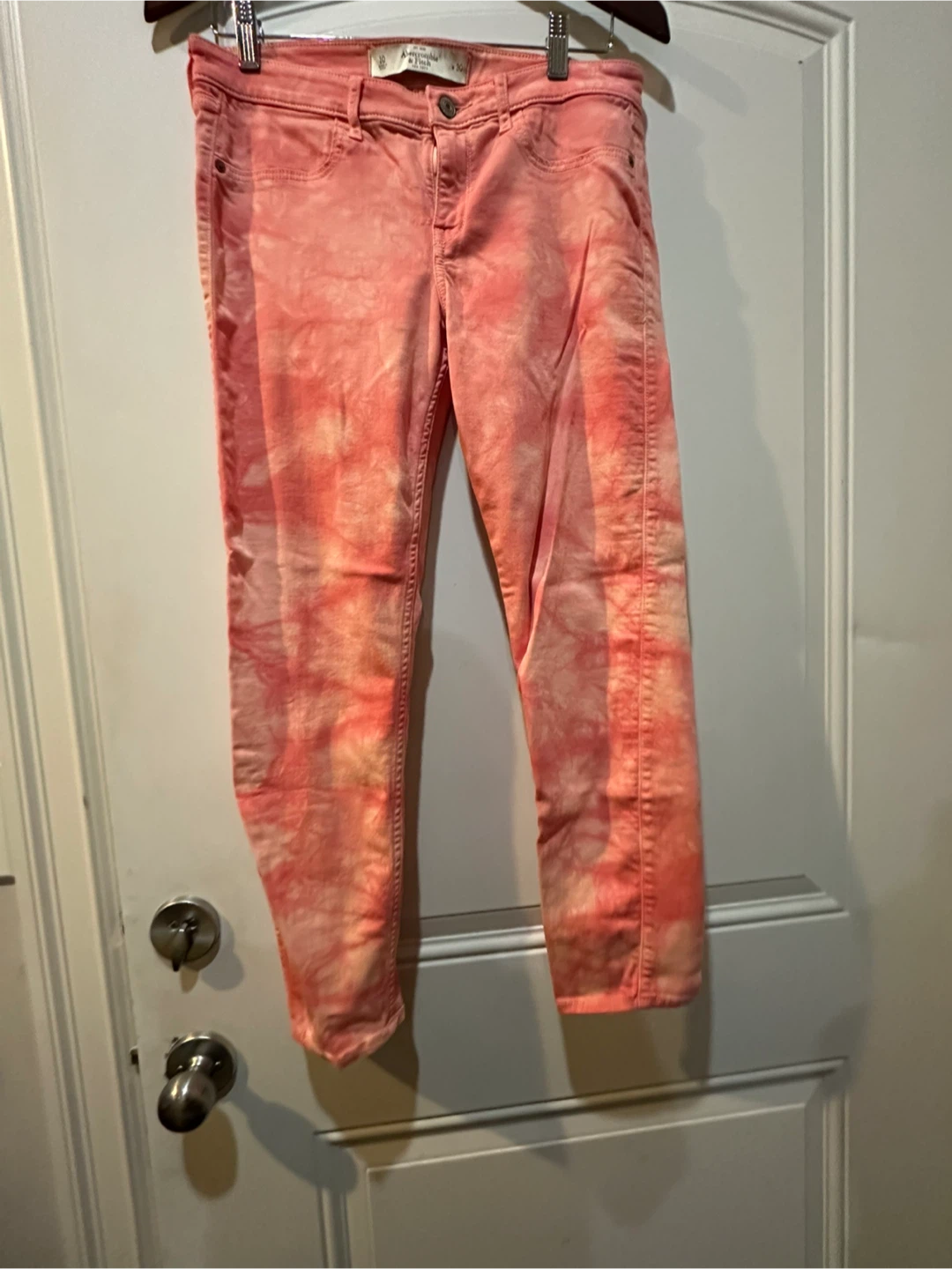 Abercrombie & Fitch Pink Tie-Dye Jeans