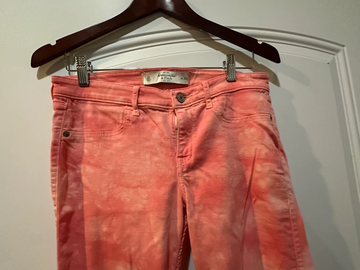 Abercrombie & Fitch Pink Tie-Dye Jeans - photo 3