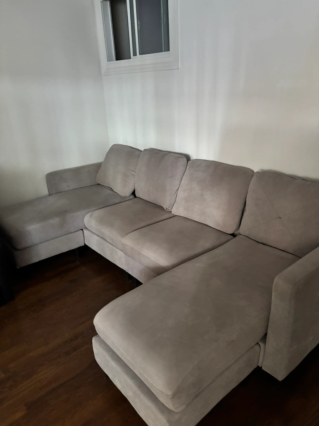 Light Gray Sectional Sofa with Chaise - photo 2