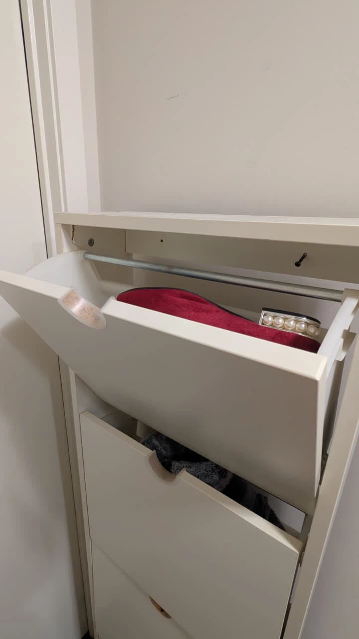 White 4-Tier Shoe Cabinet
