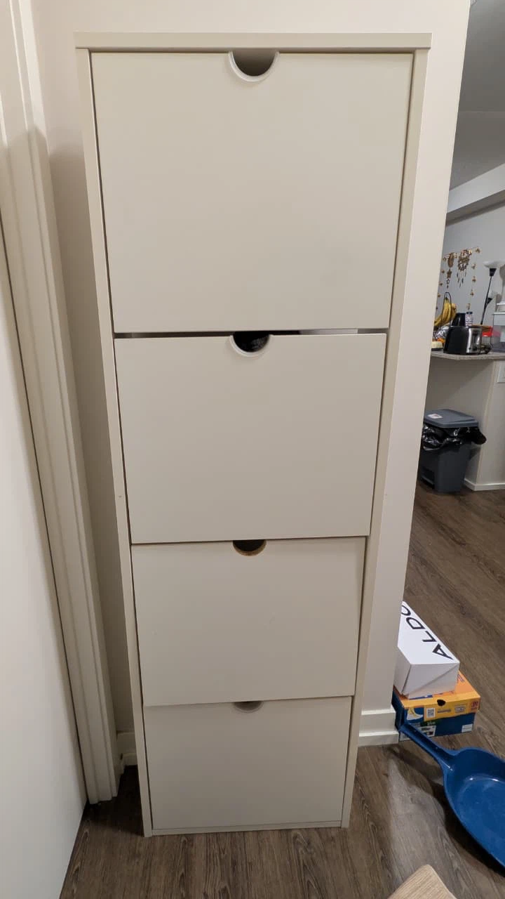 White 4-Tier Shoe Cabinet - photo 3