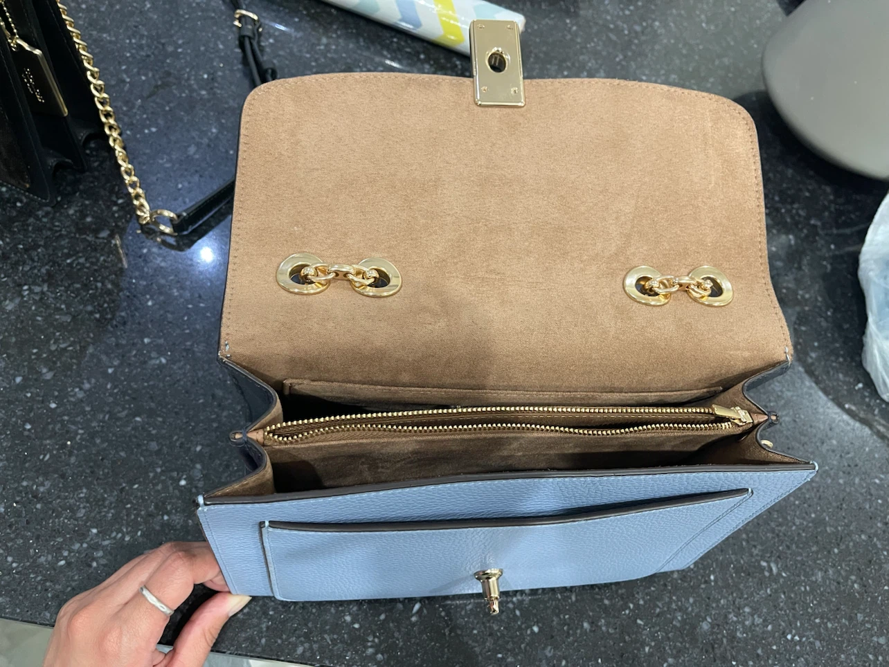 Coach Leather Shoulder Bag in Light Blue - photo 2