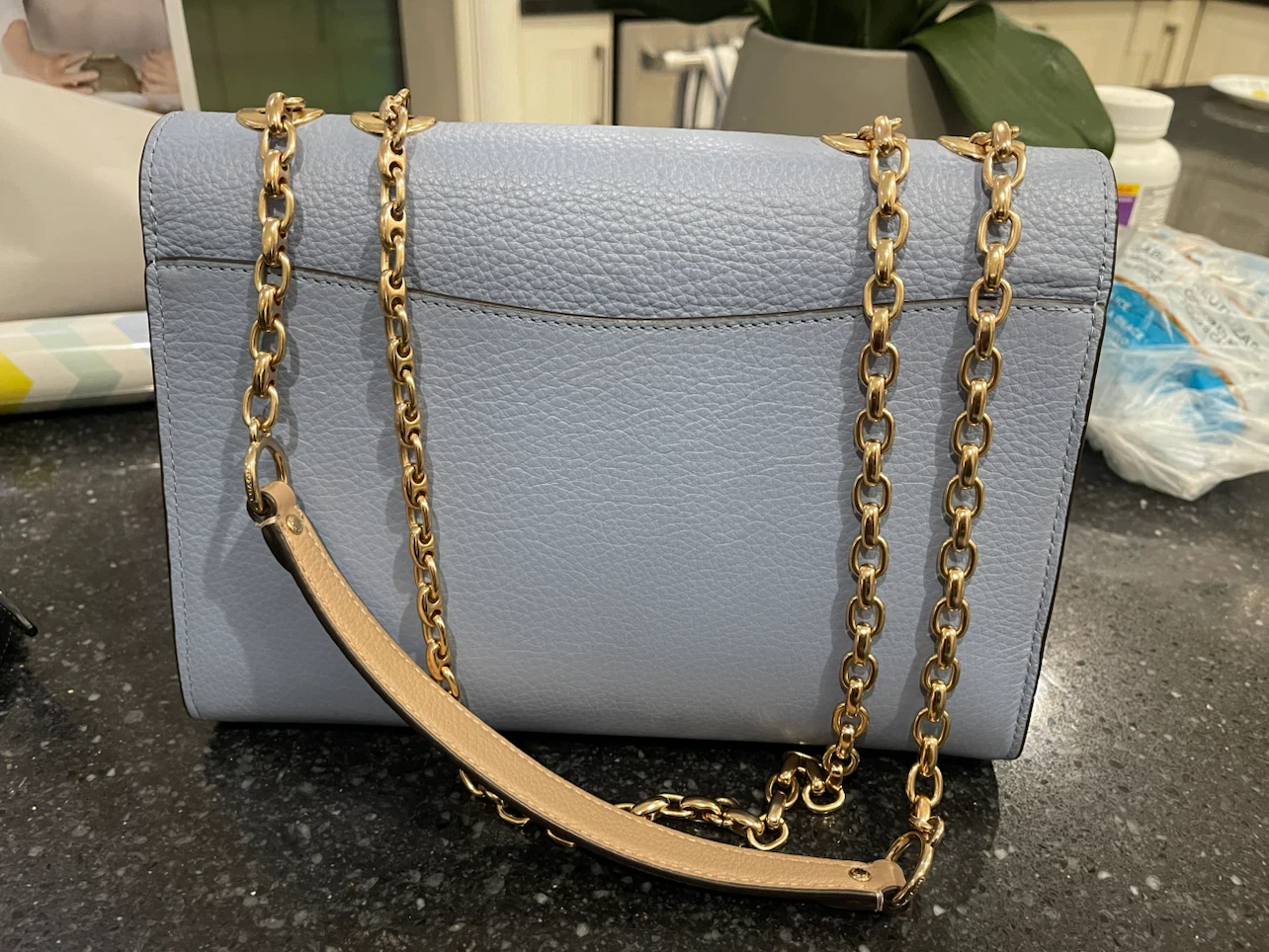 Coach Leather Shoulder Bag in Light Blue - photo 3