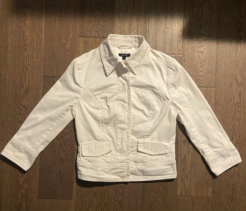 Jacob White Cotton Jacket - Size XS