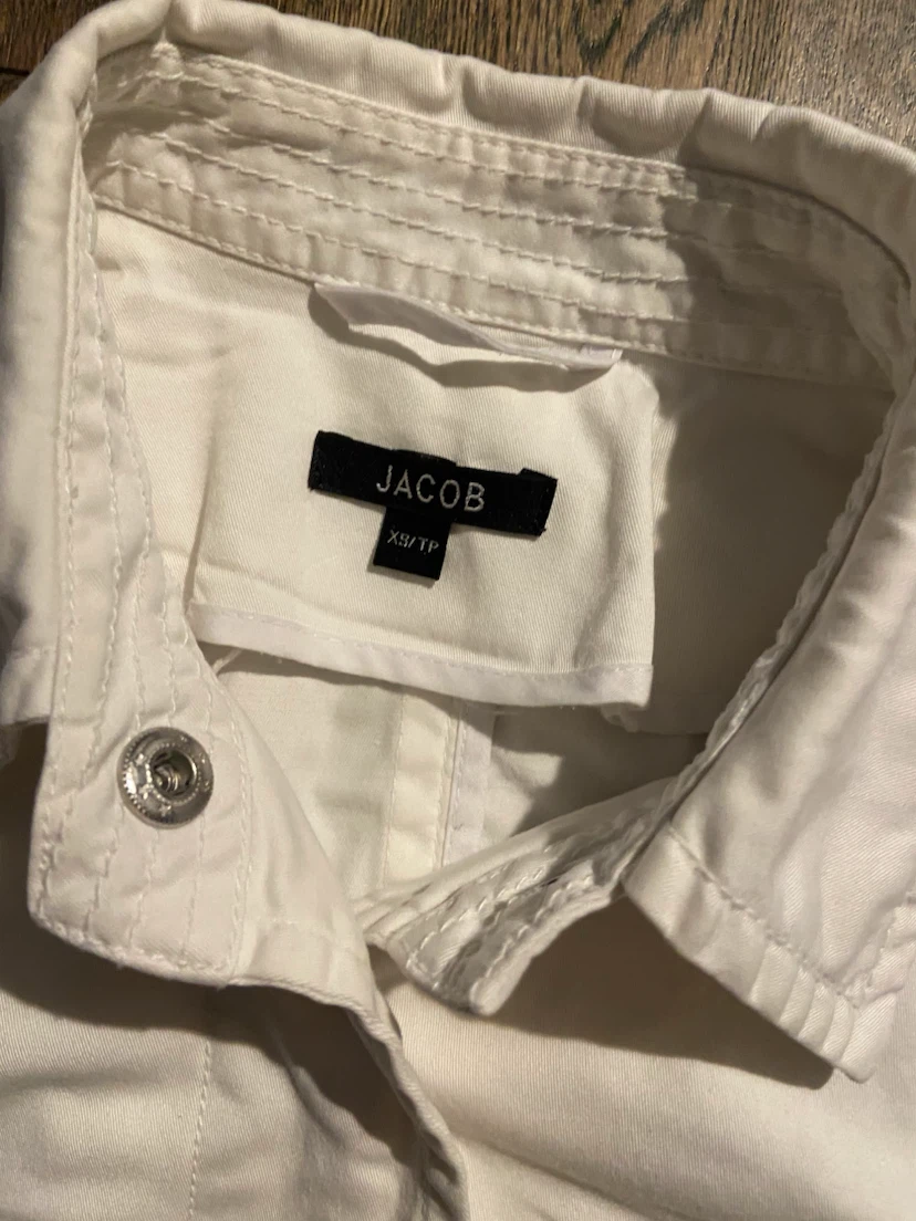 Jacob White Cotton Jacket - Size XS - photo 3