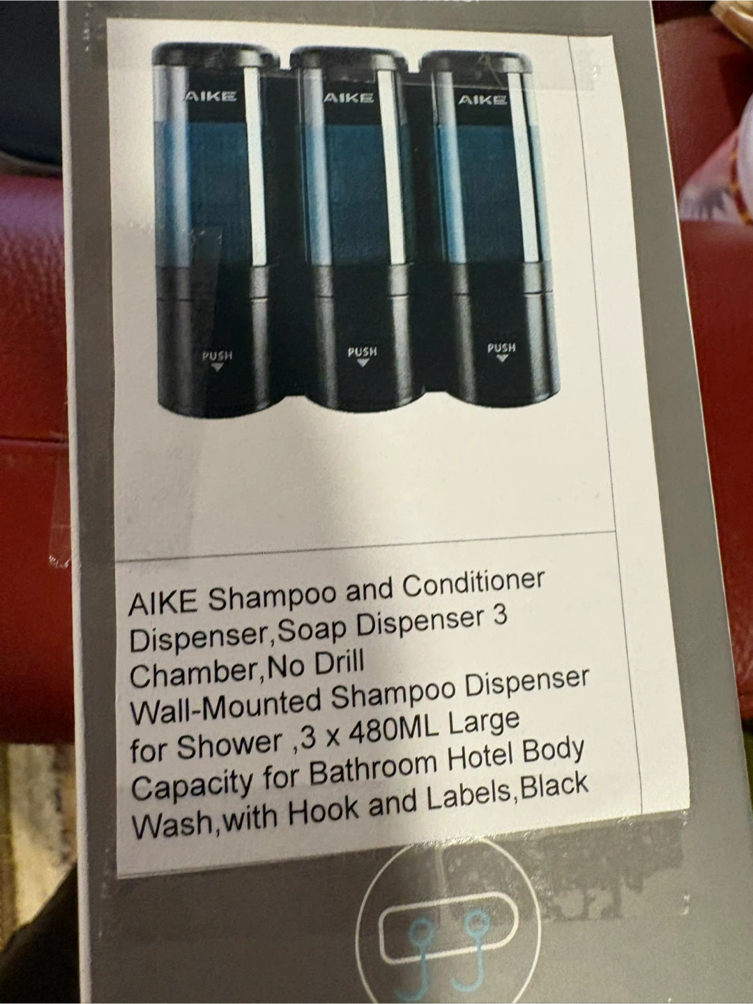 AIKE 3-Chamber Manual Wall-Mounted Soap Dispenser