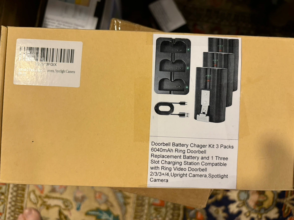 3-Pack Ring Doorbell Battery and Charging Station Kit - photo 2