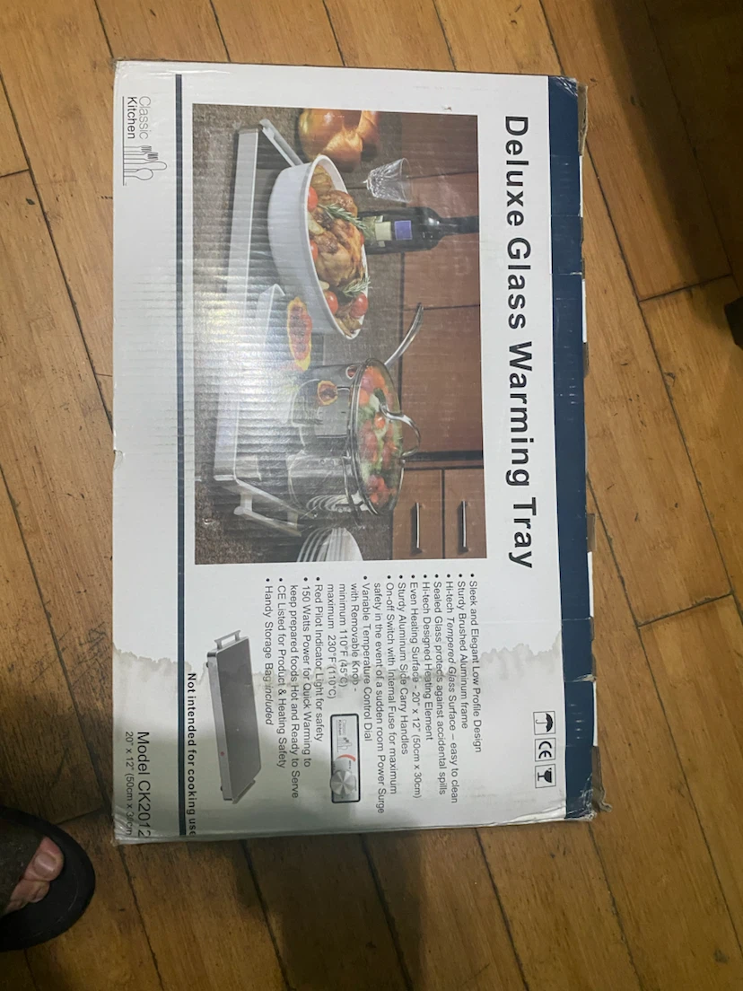 Glass warming tray