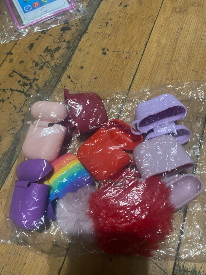 Assorted AirPod cases with hanging clips - photo 4