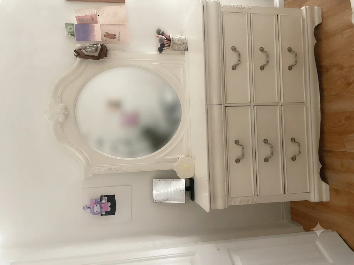 White Vanity Dresser with Mirror