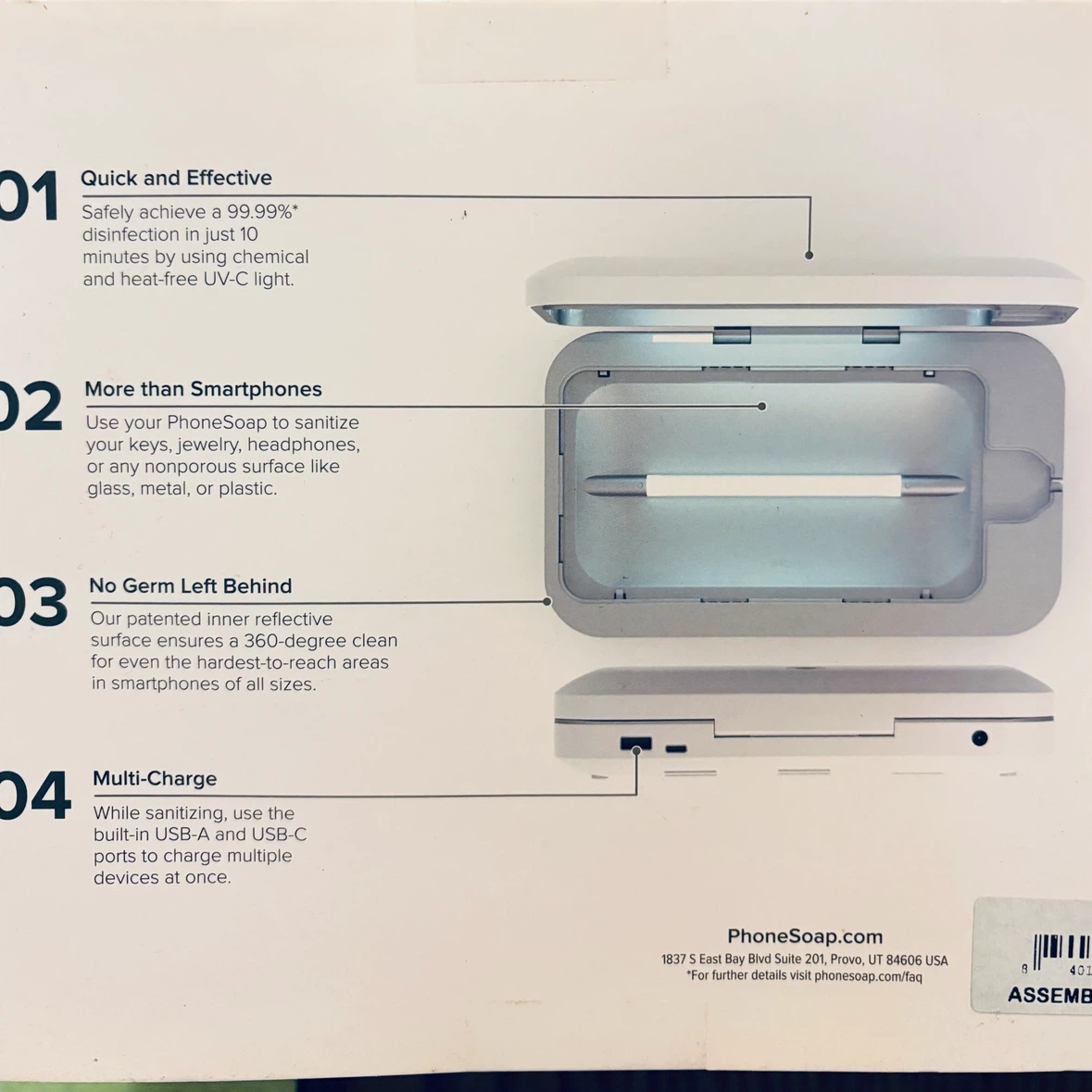 UV Phone (plus!) Sanitizer AND Charger (plus plus!) - photo 2