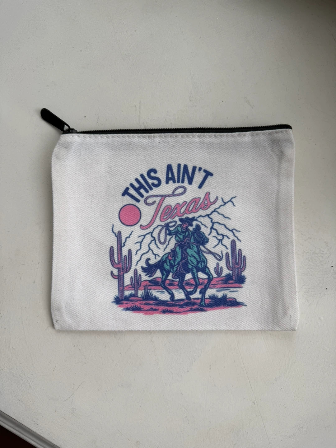 Texas zippered pouch