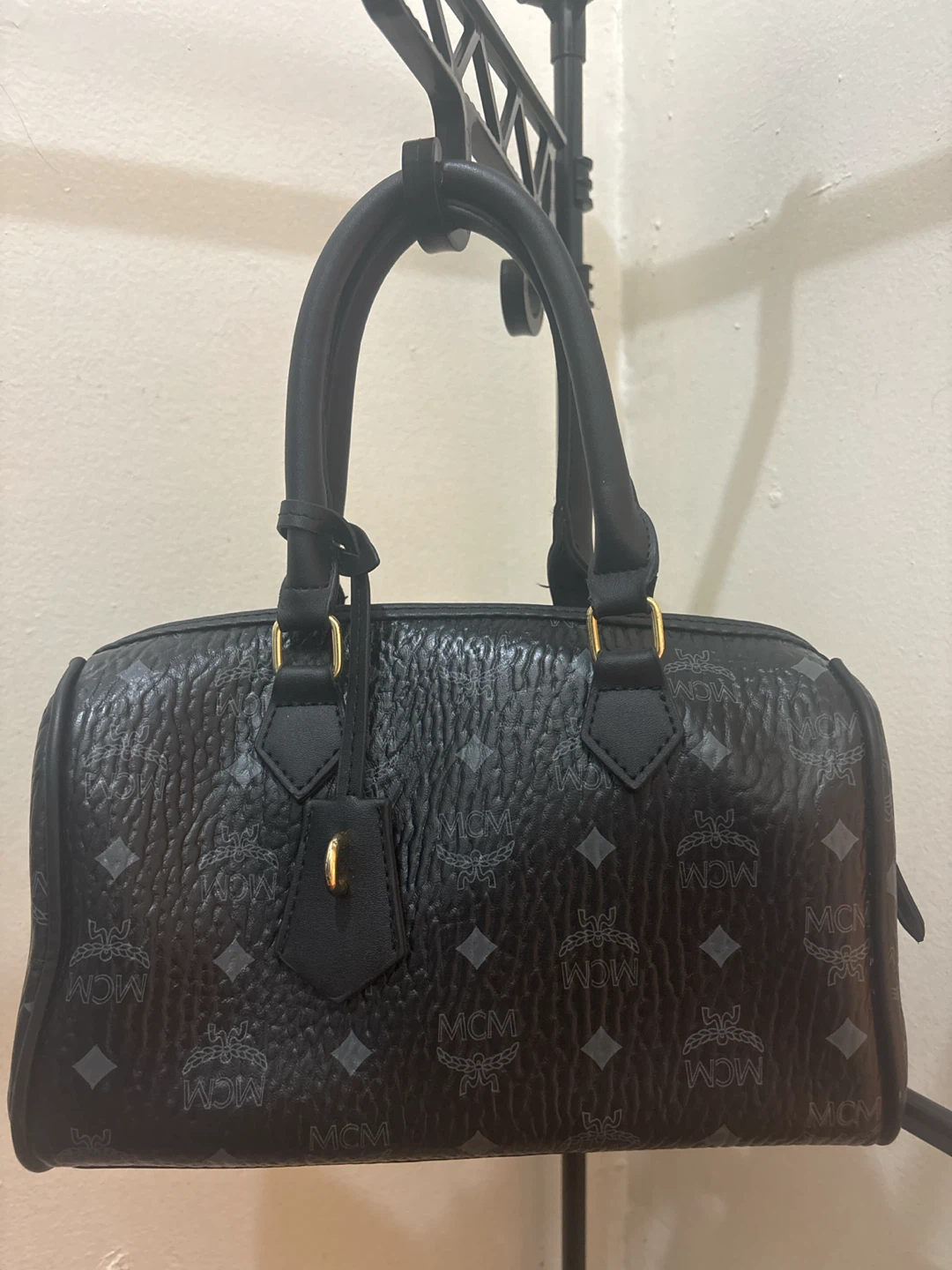 MCM Visetos Black Handbag